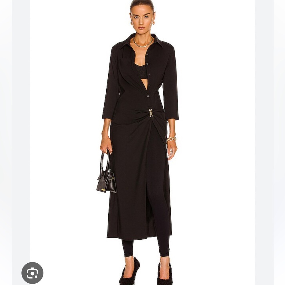 NWT Jacquemus ‘La Robe Jocou’ Midi Shirt Dress Tan/Beige FR44/ US12 $840 Retail - Picture 7 of 14